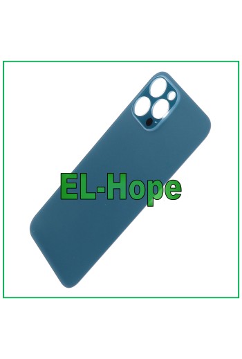 CRISTAL TRASERO PARA IPHONE 12 PRO MAX CARCASA CON AGUJERO GRANDE AZUL PACÍFICO