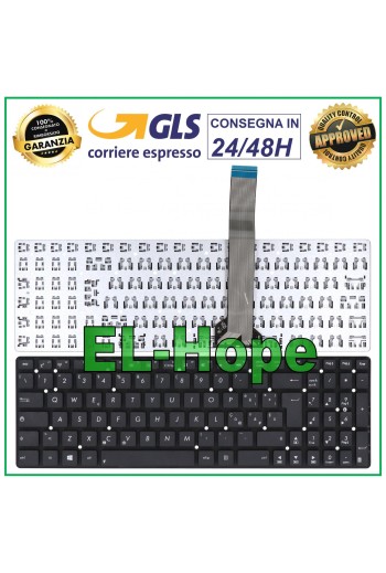 TECLADO ITALIANO PARA PORTÁTIL ASUS A55A A55V A55 A55DE S550 S500 S56 A751 F751 NEGRO