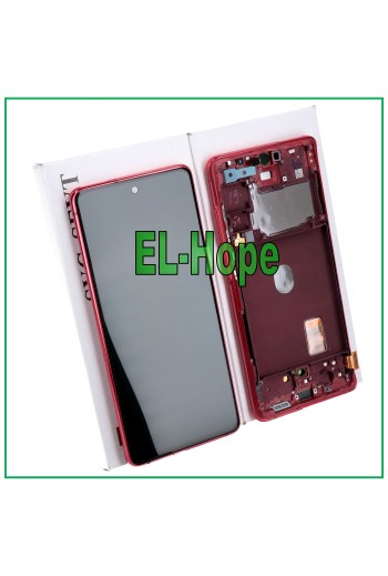 PANTALLA LCD + MARCO ORIGINAL SAMSUNG GALAXY S20 FE SM-G781F PANTALLA TÁCTIL ROJA