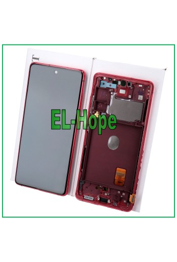 PANTALLA LCD + MARCO ORIGINAL SAMSUNG GALAXY S20 FE SM-G781F PANTALLA TÁCTIL ROJA
