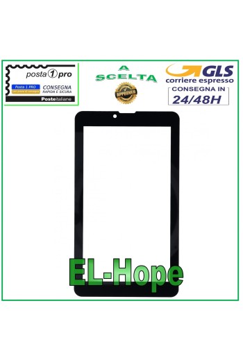VIDRIO PARA PANTALLA TÁCTIL MAJESTIC TAB 647 VIDRIO ORIGINAL NEGRO + ADHESIVO DOBLE CARA