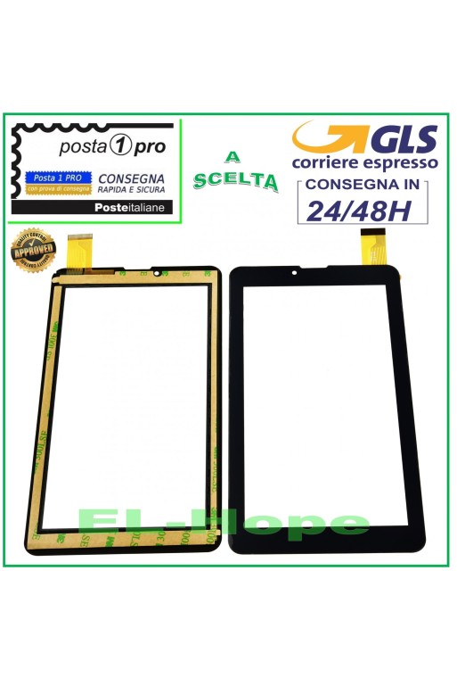 PANTALLA TÁCTIL DE CRISTAL YUNTAB K03 7 TABLET ORIGINAL NEGRO