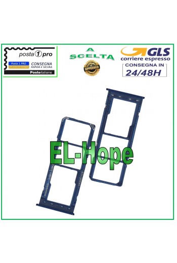 COMPARTIMENTO PARA CARTUCHO DE RANURA PARA TARJETA NANO SIM SD SAMSUNG GALAXY A60 SM A606 F/DS AZUL