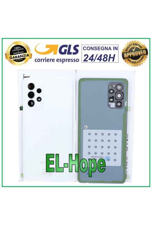 CUBIERTA TRASERA ORIGINAL DE VIDRIO PARA SAMSUNG GALAXY A72 SM-A726 BLANCA