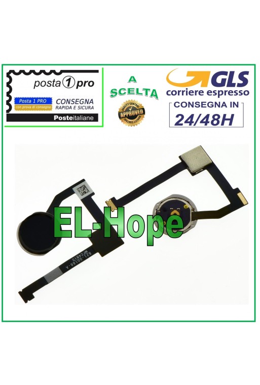 BOTÓN INICIO PLANO FLEXIBLE PARA APPLE IPAD MINI 4 A1538 A1550 BOTÓN CENTRAL NEGRO