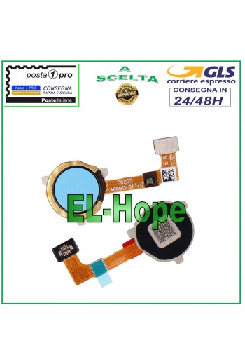 TECLA FLEXIBLE PLANA CON SENSOR DE HUELLA OPPO A15 CPH2185 AZUL