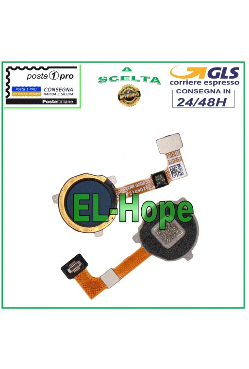 TECLA FLEXIBLE PLANA CON SENSOR DE HUELLA OPPO A15 CPH2185 NEGRA