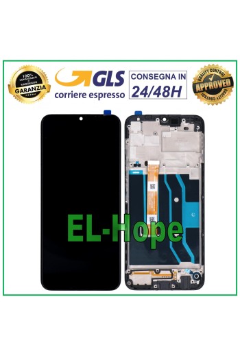 PANTALLA LCD + MARCO PARA OPPO REALME NARZO 30A RMX3171 PANTALLA TÁCTIL CRISTAL NEGRO