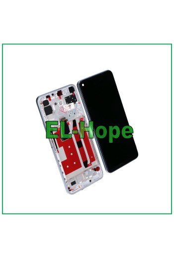 MARCO DE PANTALLA TÁCTIL PARA HUAWEI NOVA 7 SE CDY-AN00 PANTALLA DE CRISTAL PLATEADA