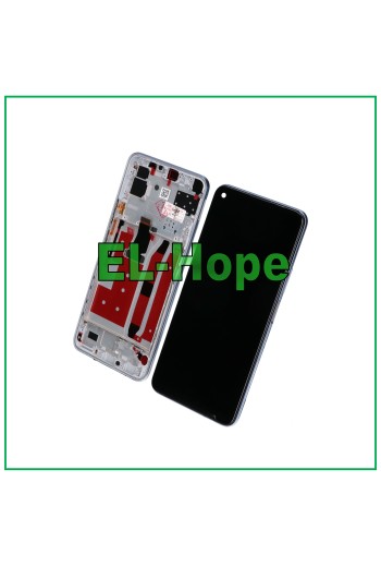 MARCO DE PANTALLA TÁCTIL PARA HUAWEI NOVA 7 SE CDY-AN00 PANTALLA DE CRISTAL PLATEADA