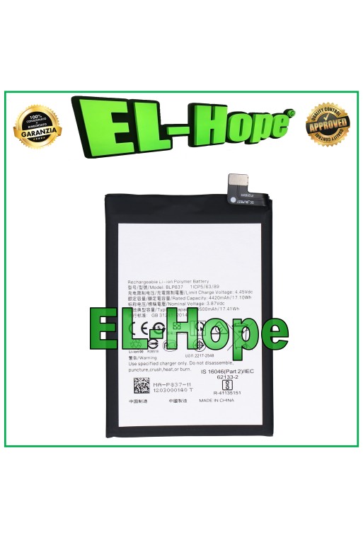 BATERÍA BLP837 PARA OPPO REALME 9 PRO PLUS RMX3392 RMX339 4500mAh IGUAL A LA ORIGINAL