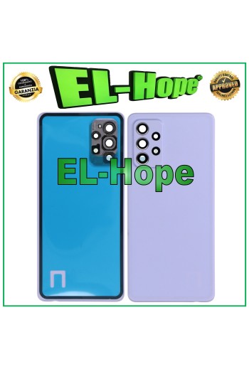 TAPA DE BATERÍA PARA SAMSUNG GALAXY A72 SM-A726 CARCASA TRASERA DE VIDRIO MORADA