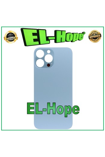 CUERPO TRASERO DE BATERÍA DE VIDRIO PARA IPHONE 13 PRO MAX BIG HOLE SIERRA BLUE
