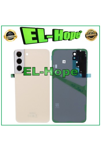 CUBIERTA DE BATERÍA ORIGINAL SAMSUNG GALAXY S22+ PLUS SM-S906 CAJA DE VIDRIO CREMA