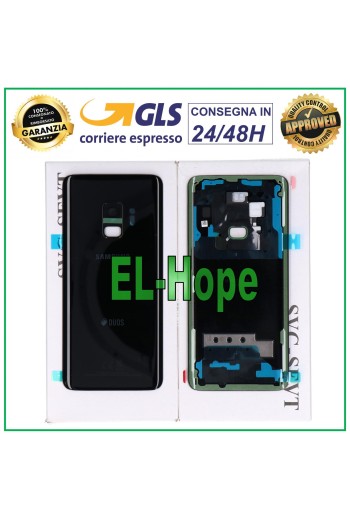 CRISTAL TRASERO BATERÍA ORIGINAL SAMSUNG GALAXY S9 2018 SM-G960 FN FUNDA NEGRA