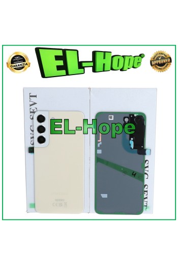 ORIGINAL SAMSUNG GALAXY S22 SM-S901 CUBIERTA DE BATERÍA CRISTAL ESTUCHE CREMA CORPORAL