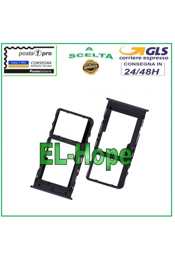 COMPARTIMENTO PARA CARRITO DE RANURA TARJETA NANO SIM + MICRO SD TCL 30XE 5G / 30V 5G CARCASA NEGRA