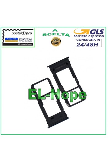 COMPARTIMENTO PARA CARTUCHO DE RANURA PARA TARJETA NANO SIM + MICRO SD PARA VIVO Y76S V2156A CARCASA NEGRA