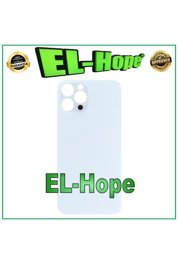 CUBIERTA TRASERA DE BATERÍA DE CRISTAL PARA IPHONE 12 PRO MAX BIG HOLE PLATA