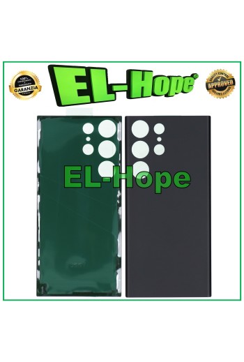 TAPA DE BATERÍA PARA SAMSUNG GALAXY S23 ULTRA SM-S918 CARCASA TRASERA NEGRA