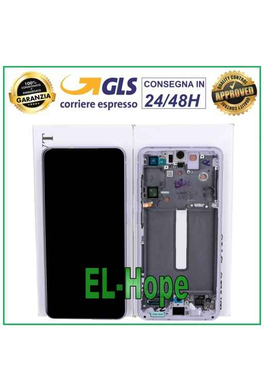 MARCO ORIGINAL PANTALLA LCD SAMSUNG GALAXY S21 FE SM-G990B PANTALLA TÁCTIL MORADA