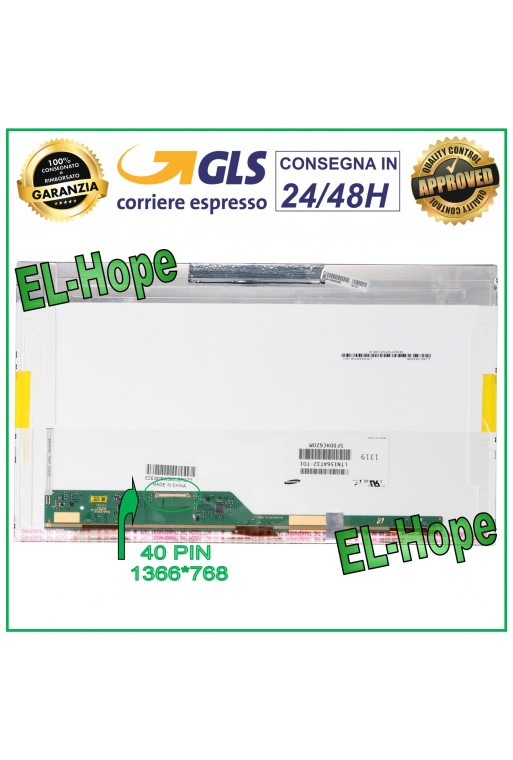 PANTALLA B156XW02 V.3 LCD PORTÁTIL 15.6 40 PIN SLIM 1366*768 HD LED PANTALLA