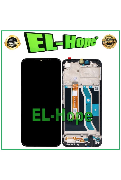 PANTALLA LCD + MARCO PARA OPPO REALME C25Y RMX3265 PANTALLA TÁCTIL DE VIDRIO NEGRO