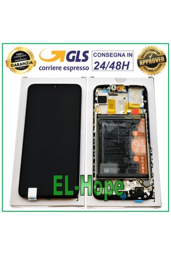 PANTALLA ORIGINAL MARCO TÁCTIL + BATERÍA HUAWEI P SMART PLUS 2019 POT-LX1T NEGRO