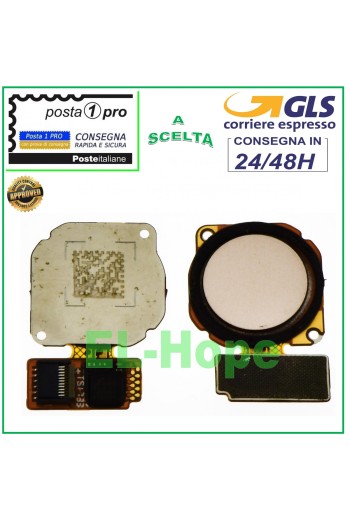 TECLA PLANA PARA SENSOR DE HUELLAS HUAWEI P8 LITE 2017 PRA-LX3 DORADO