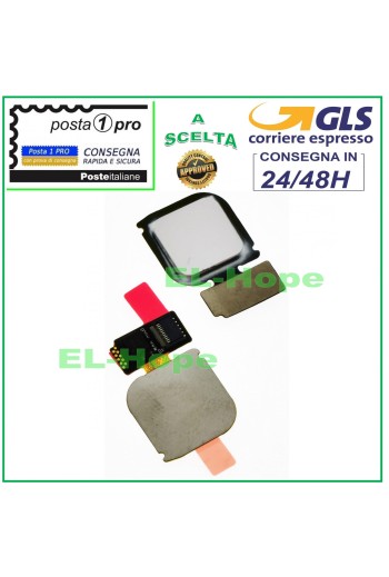 TECLA PLANA CON SENSOR DE HUELLAS HUAWEI P10 LITE WAS-LX1A BLANCA