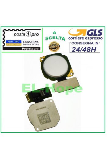 SENSOR DE HUELLAS DACTILARES BOTÓN INICIO HUAWEI P20 LITE ANE-LX1 BLANCO