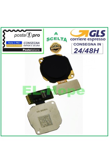 SENSOR DE HUELLAS DACTILARES BOTÓN INICIO HUAWEI P SMART PLUS INE-LX1 NOVA 3i NEGRO