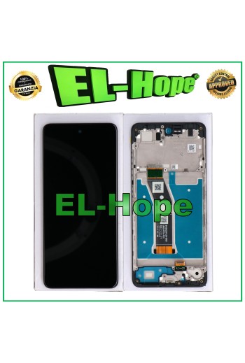 MARCO DE PANTALLA + PANTALLA TÁCTIL LCD SERVICIO ORIGINAL MOTOROLA MOTO G04 XT2421 NEGRO