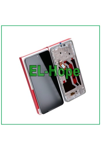 PANTALLA LCD TÁCTIL CON MARCO IGUAL AL SERVICIO ORIGINAL HONOR X9 5G ANY-NX1 CRISTAL PLATEADO