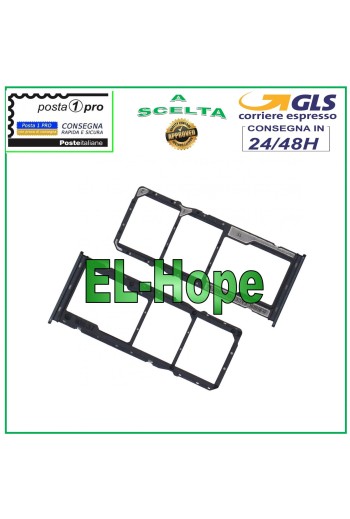 CARTUCHO DE RANURA SIM COMPARTIMENTO DE TARJETA SD XIAOMI REDMI 10 2022 22011119UY 21121119SG NEGRO