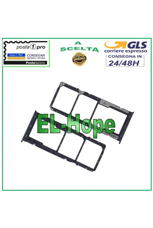 CARTUCHO DE RANURA SIM COMPARTIMENTO DE TARJETA SD XIAOMI REDMI 10 2022 22011119UY 21121119SG NEGRO
