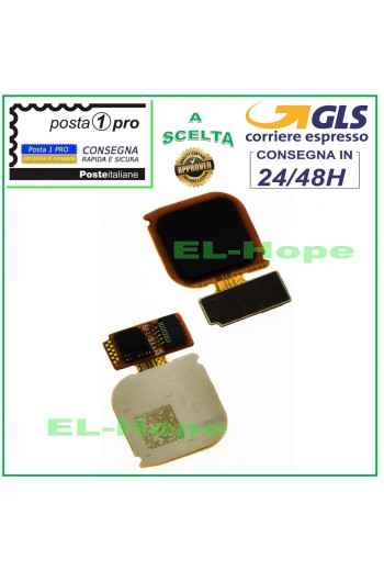 TECLA PLANA CON SENSOR DE HUELLAS HUAWEI P10 LITE WAS-LX1A NEGRA