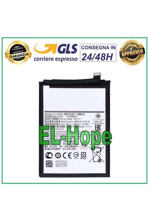 BATERIA HQ-50S PARA SAMSUNG GALAXY A03 A035G 5000 mAh IGUAL A LA ORIGINAL