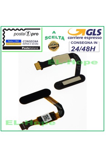 Botón de inicio plano con sensor de huellas dactilares para Huawei P20 EML-L09C, color negro