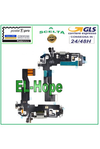CONECTOR DE CARGA APPLE iPhone 12 PLANO FLEX MICRÓFONO CARGA LIGHTNING BLANCO