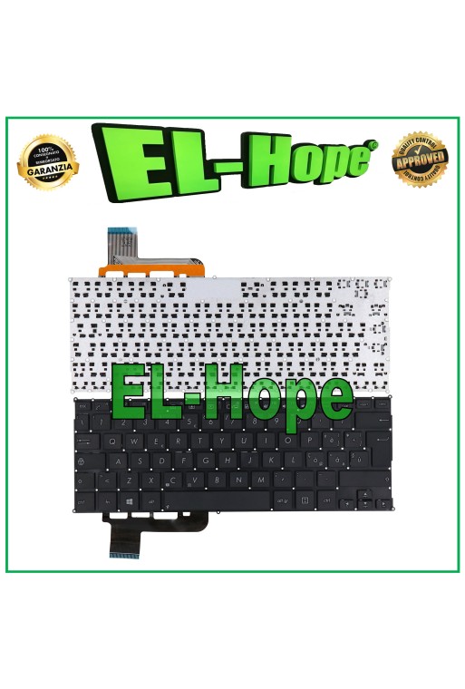 TECLADO ITALIANO PARA PORTÁTIL ASUS VIVOBOOK R201E R200E R202E Q200 NEGRO 