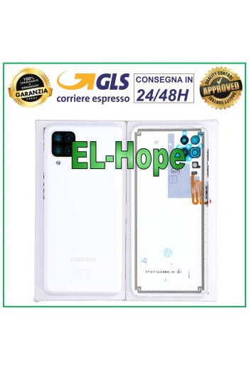 TAPA DE BATERÍA ORIGINAL SAMSUNG GALAXY A12 SM-A127 TAPA TRASERA BLANCA