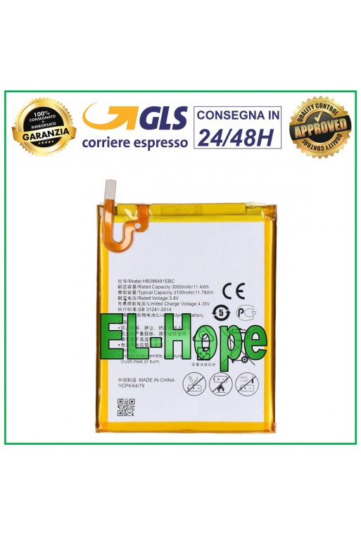 BATERÍA HB396481EBC PARA HUAWEI ASCEND G7 PLUS 3000 mAh 3.8V BATERÍA CELDA DE ION DE LItio