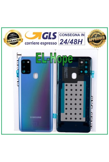 CUBIERTA TRASERA ORIGINAL SAMSUNG GALAXY A21S SM-A217 CRISTAL AZUL