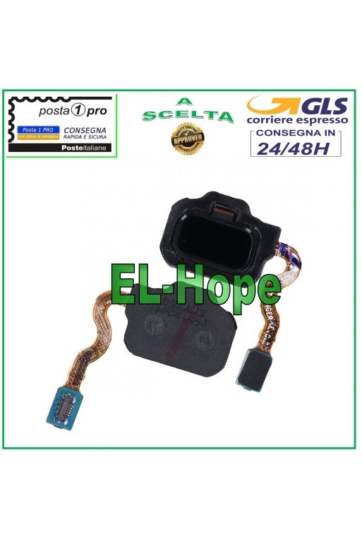 BOTÓN DE INICIO PARA SAMSUNG GALAXY S8+ PLUS SM-G955 F SENSOR DE HUELLAS DIGITAL PLANO NEGRO