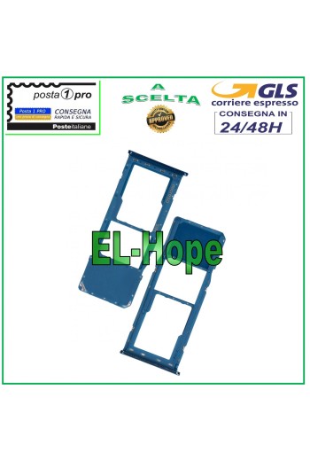 CARRITO RANURA COMPARTIMENTO TARJETA SIM + MICRO SD SAMSUNG GALAXY A50 SM-A505F AZUL