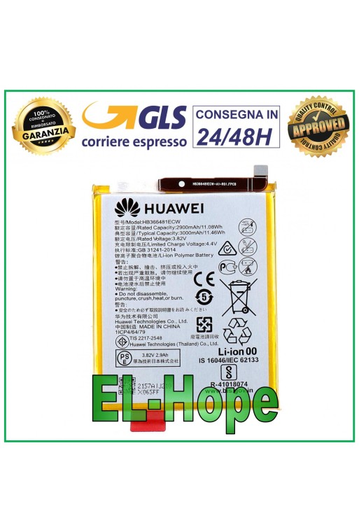 BATERÍA DE SERVICIO ORIGINAL HUAWEI P Smart, Honor 8, HB366481ECW BATERÍA 3000 mAh