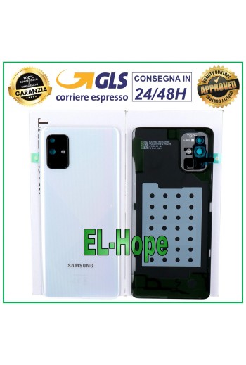 CUBIERTA TRASERA ORIGINAL DE VIDRIO PARA SAMSUNG GALAXY A71 SM-A715 BLANCA