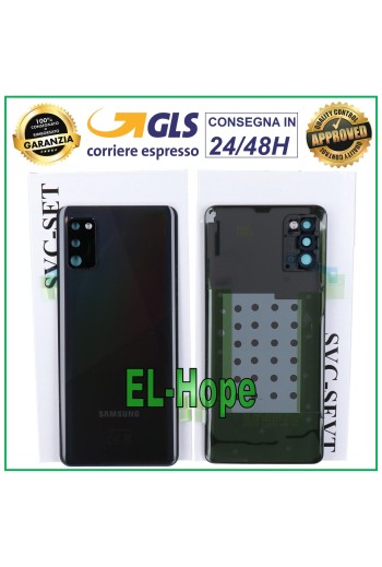 TAPA TRASERA ORIGINAL SAMSUNG GALAXY A41 SM-A415 CRISTAL NEGRO 
