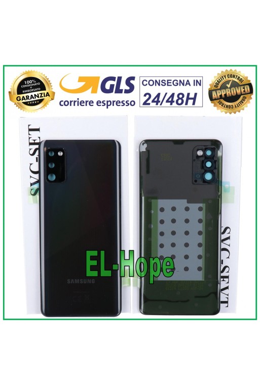 TAPA TRASERA ORIGINAL SAMSUNG GALAXY A41 SM-A415 CRISTAL NEGRO 